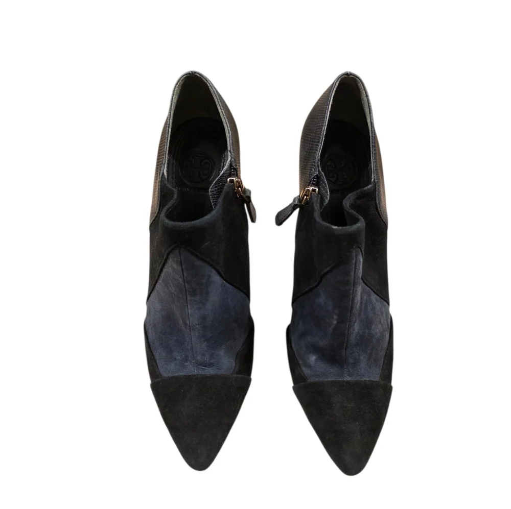 Tory Burch Lorelei Suede Leather Color-block Pointed-toe Pumps Size 8